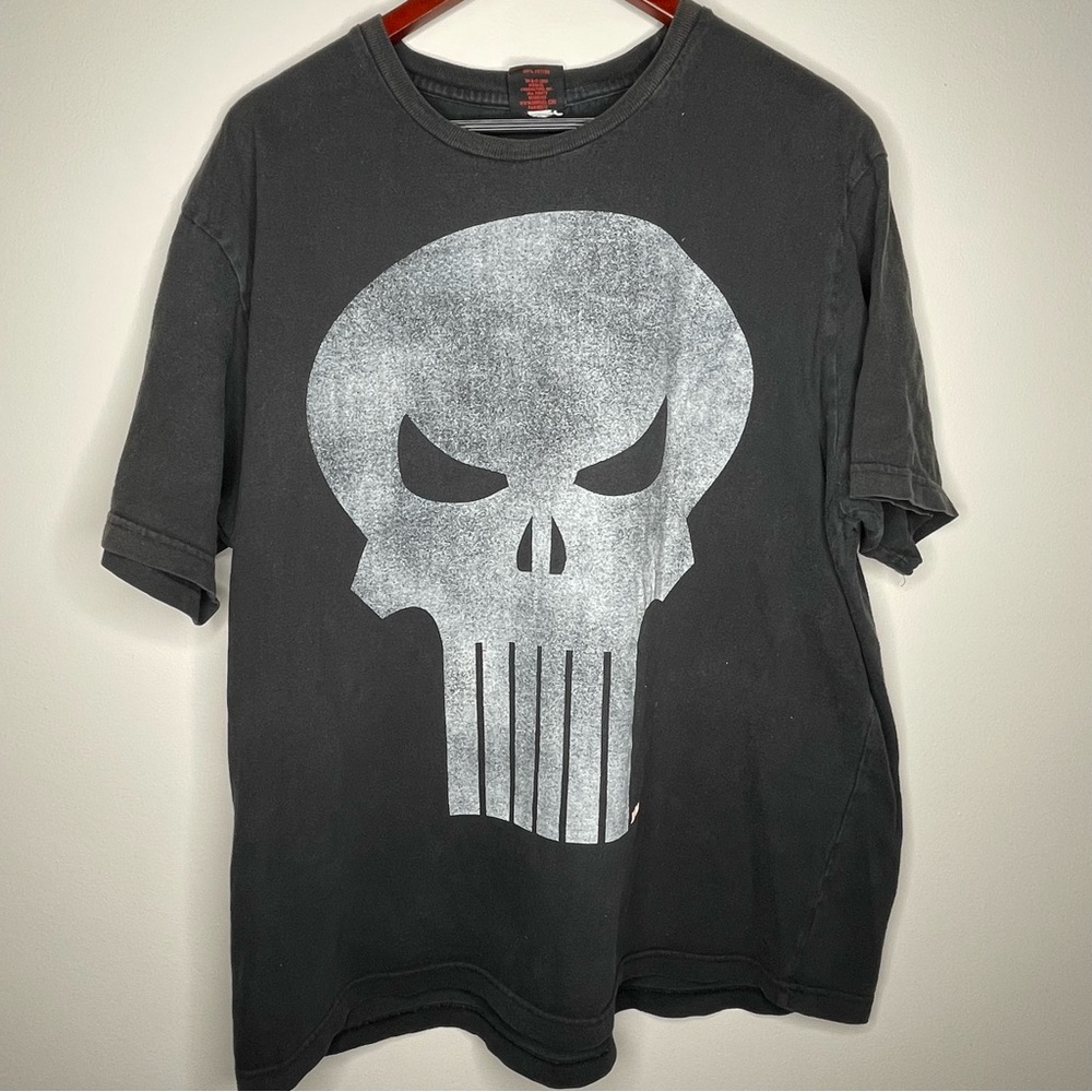 Mens Vintage‎ the Punisher big Skull logo Marvel tee t shirt xlarge xl